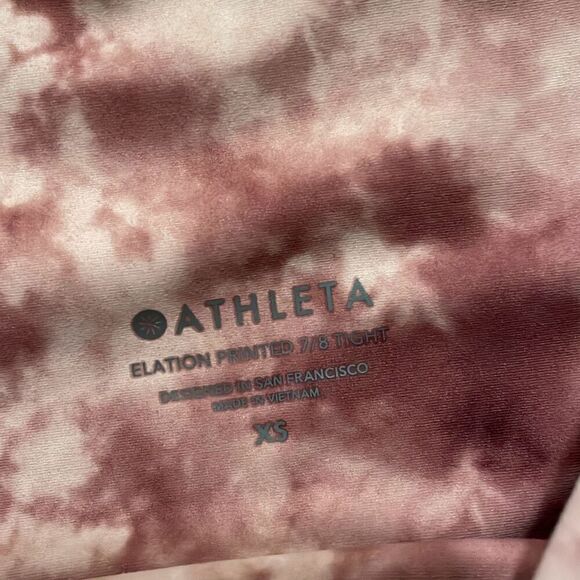 Athleta elation high rise 7/8 tie dye leggings size xs - Picture 8 of 12
